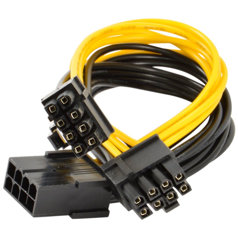 JacobsParts PCI Express Power Splitter Cable 8-pin to 2X 6+2-pin (6-pin/8-pin) 18 AWG - Image 2